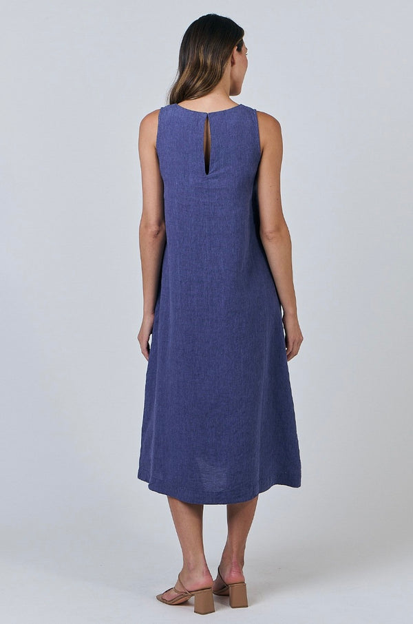 BLUEBERRY LINEN DRESS