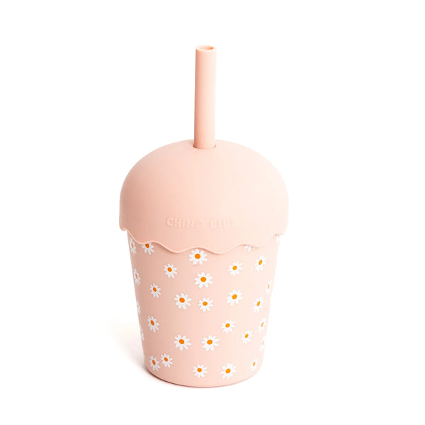 PINK DAISY MINI SMOOTH CUP & STRAW 200ML