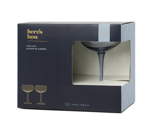LOU COUPE GLASS BLUE
