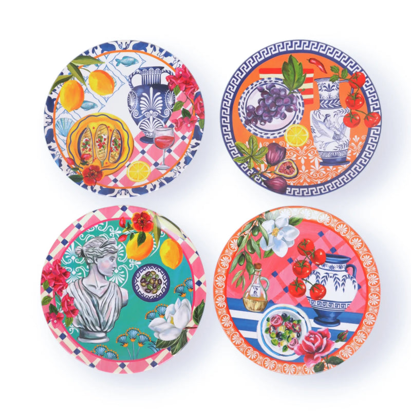 PLATE SET MEDITERRANEAN SUMMER