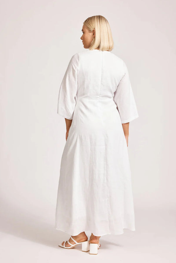 MIRAMAR TWIST MAXI DRESS WHITE