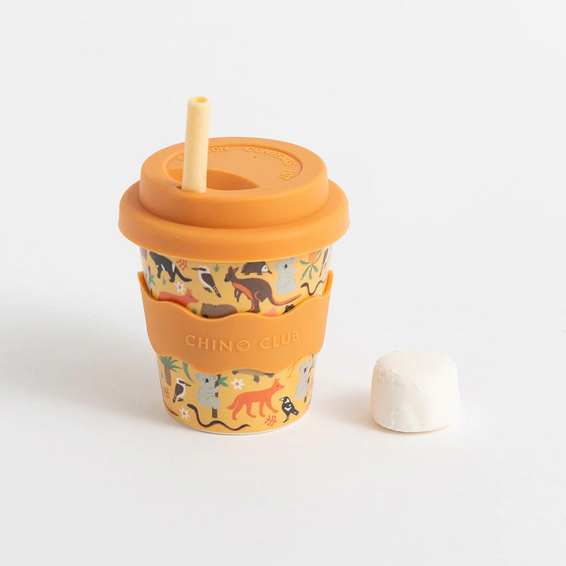 AUSSIE ANIMALS MINI SMOOTH CUP & STRAW 200ML