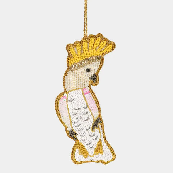 YELLOW CREST COCKATOO DECORATION