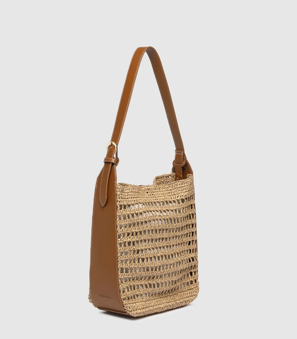 LOUISA SHOULDER BAG NAT/TAN