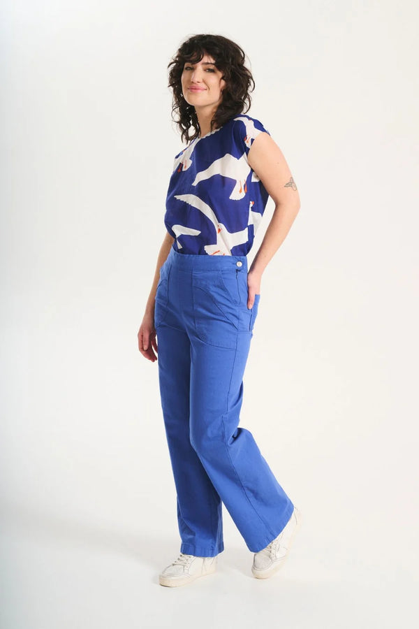 PEGGY FINA LONG PANTS BLUE