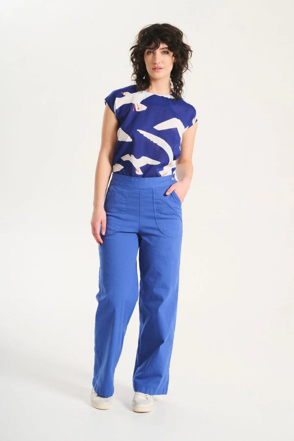 PEGGY FINA LONG PANTS BLUE