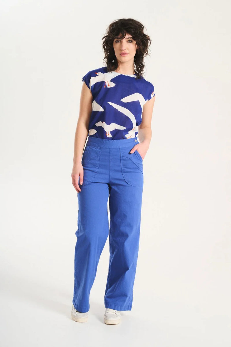 PEGGY FINA LONG PANTS BLUE