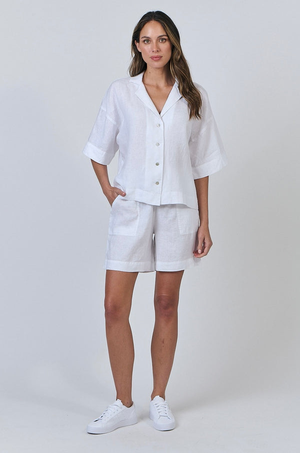 WHITE LINEN SHIRT