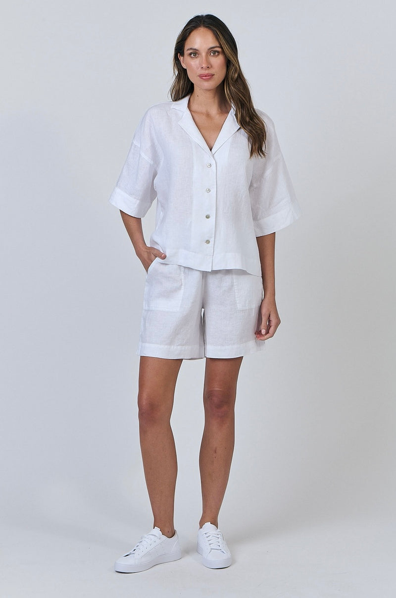 WHITE LINEN SHIRT