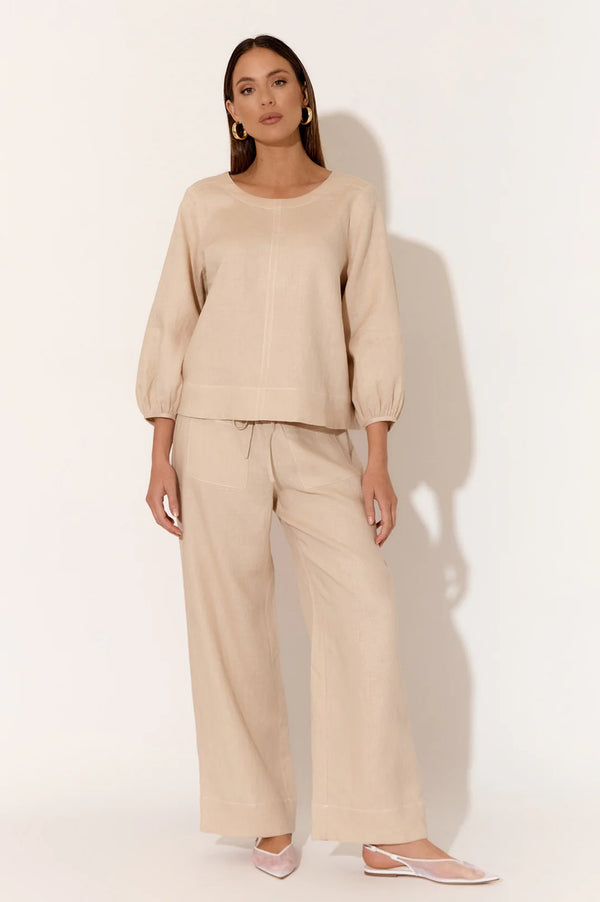 JUNE CONTRAST LINEN PANT