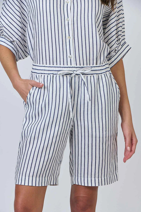 GA241 BLUEBERRY STRIPE SHORTS