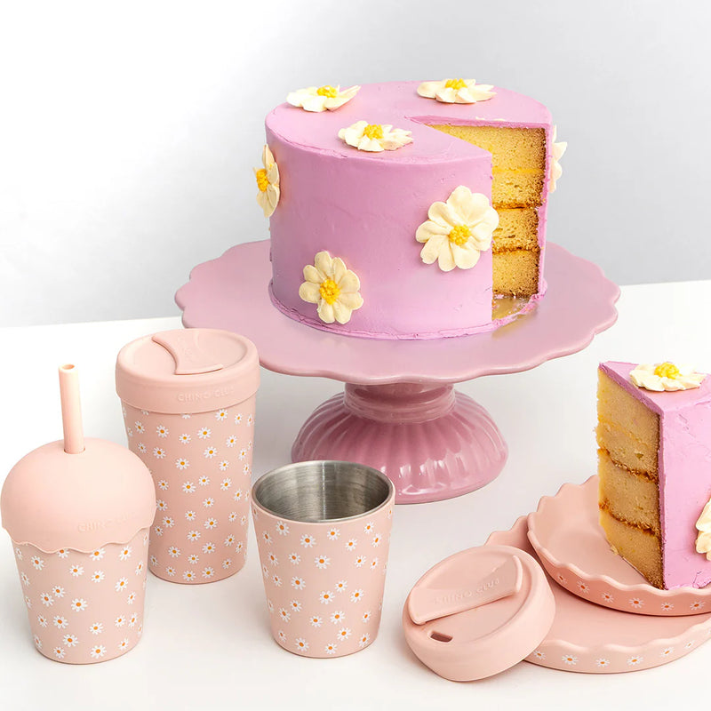 PINK DAISY MINI SMOOTH CUP & STRAW 200ML