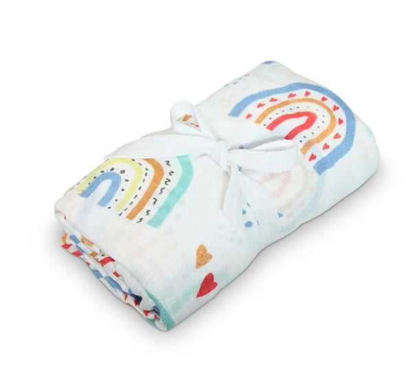 RAINBOW BAMBOO/COTTON SWADDLE