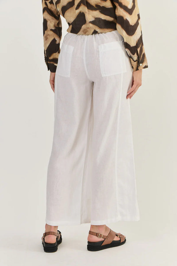 LINEN PANTS WHITE