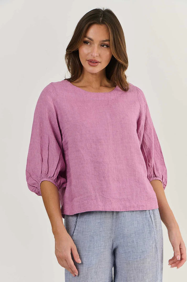 GA537 LINEN TOP FIG