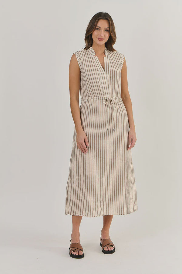 LINEN DRESS GINGER SLICE