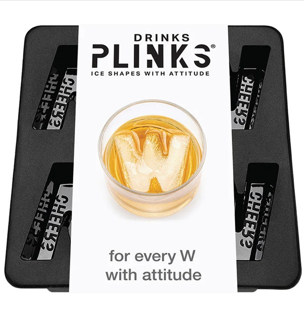 Drinks PLINKS letter W silicone tray