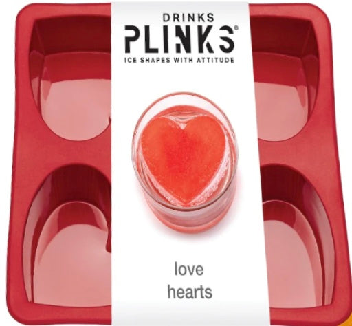 Drinks PLINKS love heart silicone tray