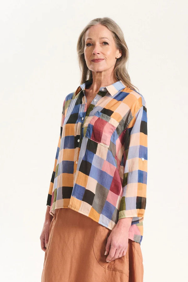 TESSERA SHIRT BLUSH COTTON VOILLE