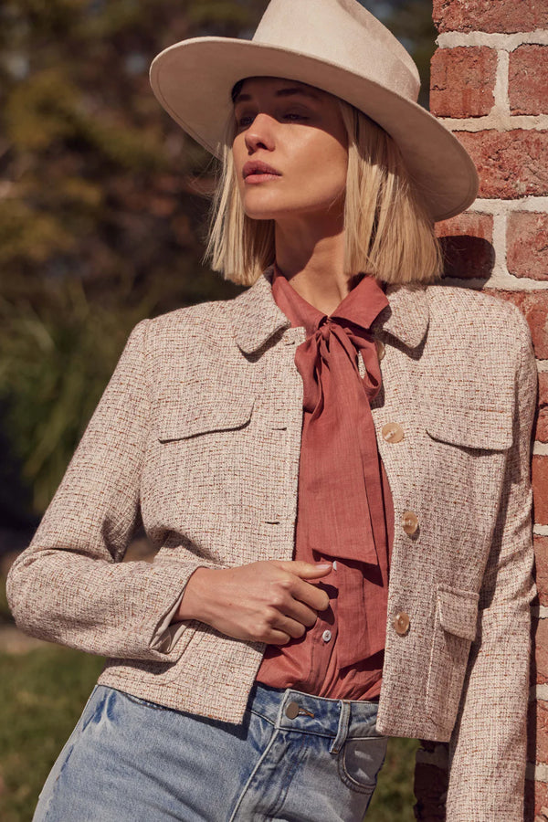 ADJOIN JACKET BISCUIT BOUCLE