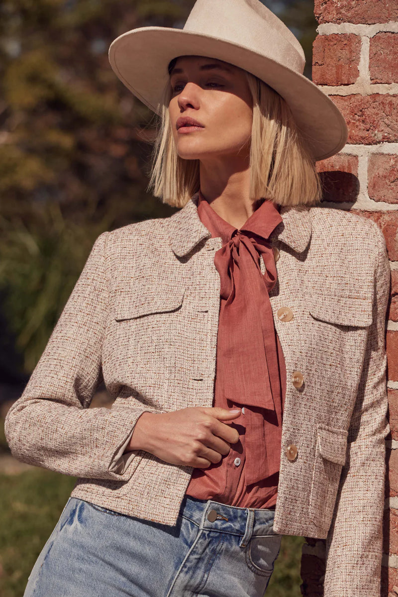 ADJOIN JACKET BISCUIT BOUCLE