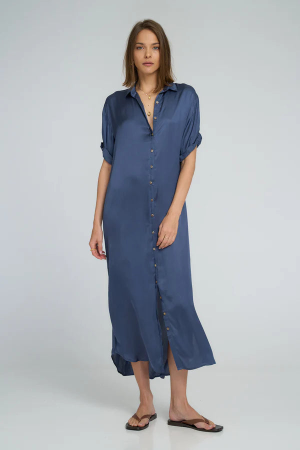 HUTTON DRESS OCEAN BLUE