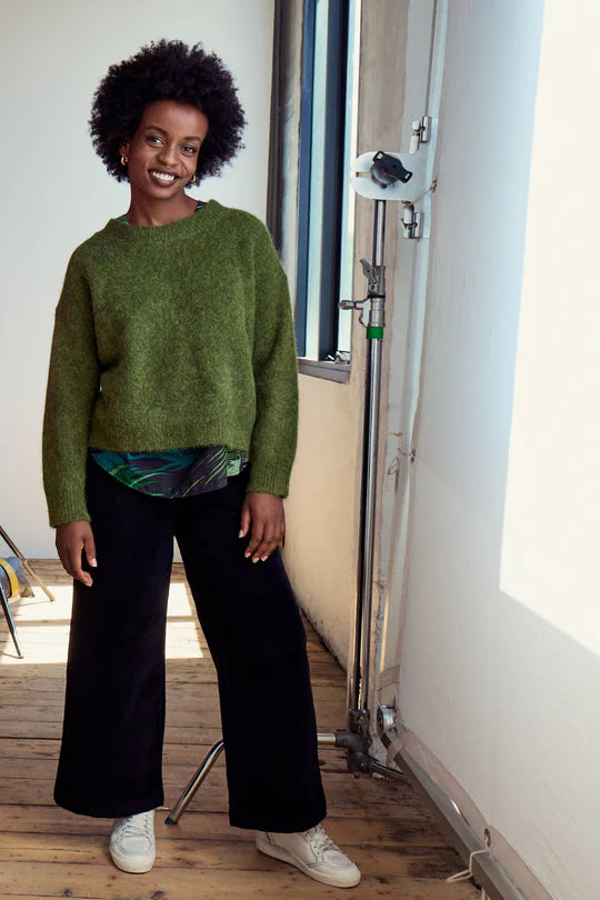ASPEN KNIT SWEATER MOSS ALPACA