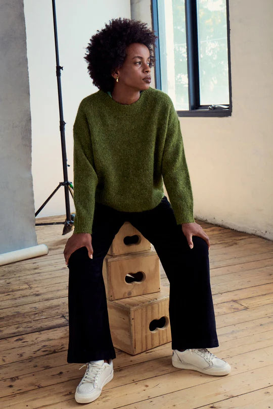 ASPEN KNIT SWEATER MOSS ALPACA
