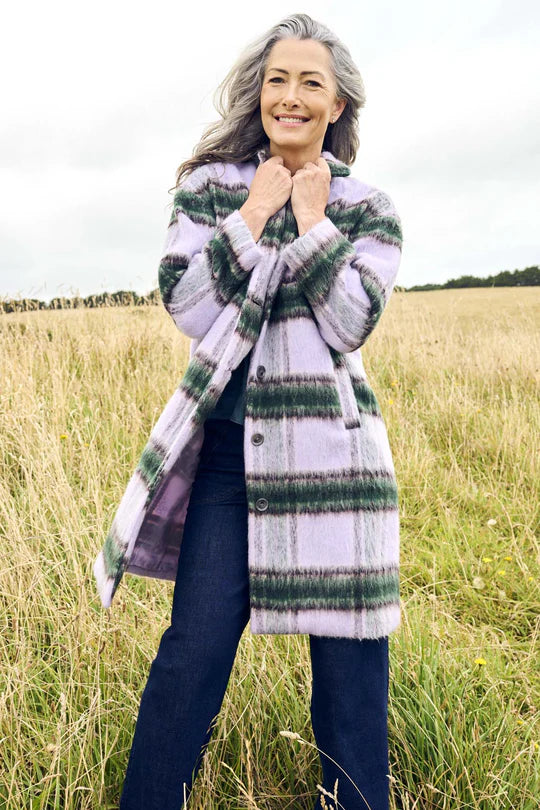 HIGHLAND COAT LILAC WOOL O/S