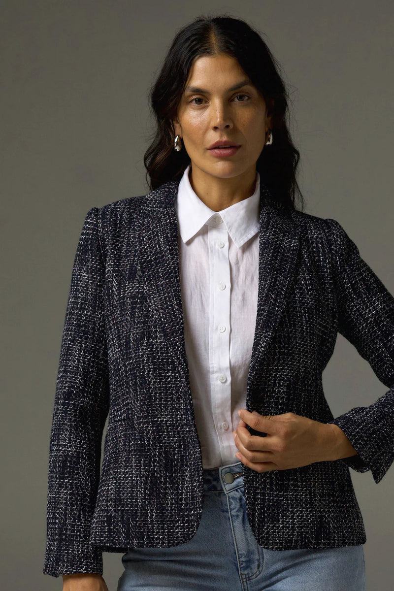 POISE JACKET BLK/WHT BOUCLE