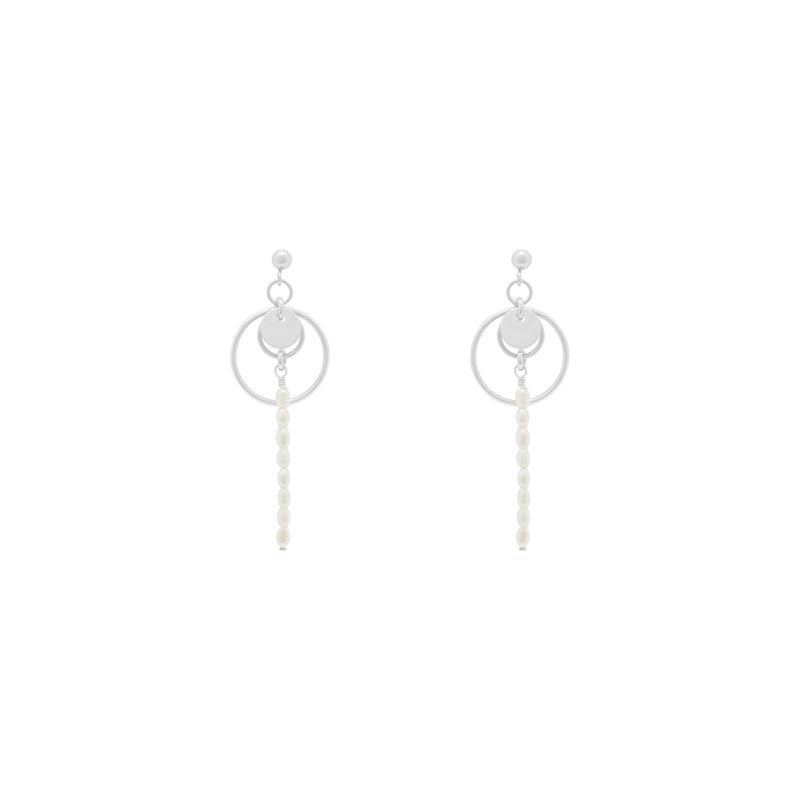 Brydie Pearl Earrings | Silver