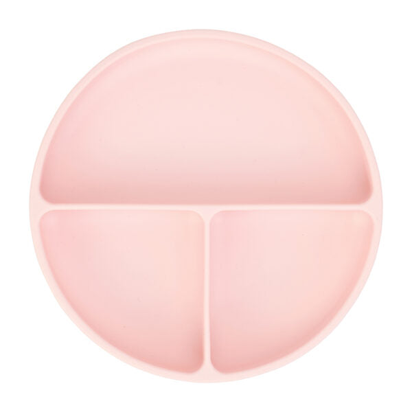 Suction Divided PlateBlush Pink