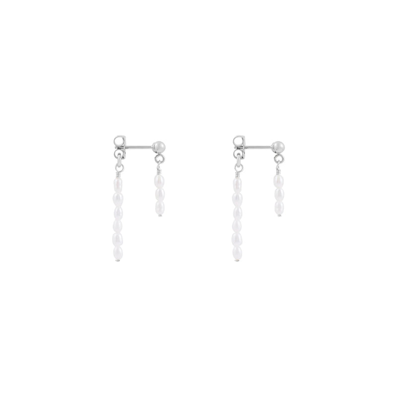 Aimee Pearl Earrings | Silver