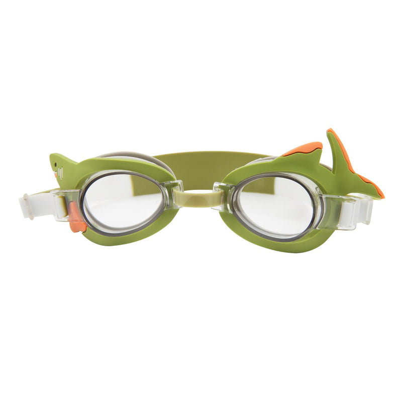 Mini Swim Goggles Shark Attack | Olive