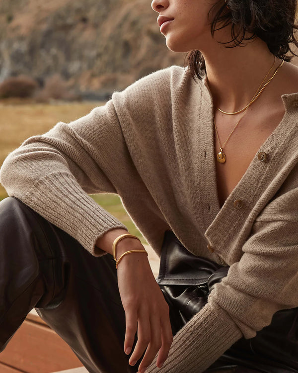 Molten Double Necklace Gold