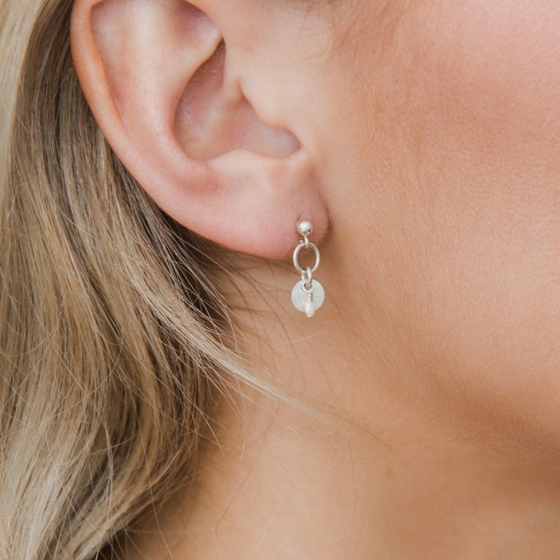 Sia Pearl  Earrings | Silver