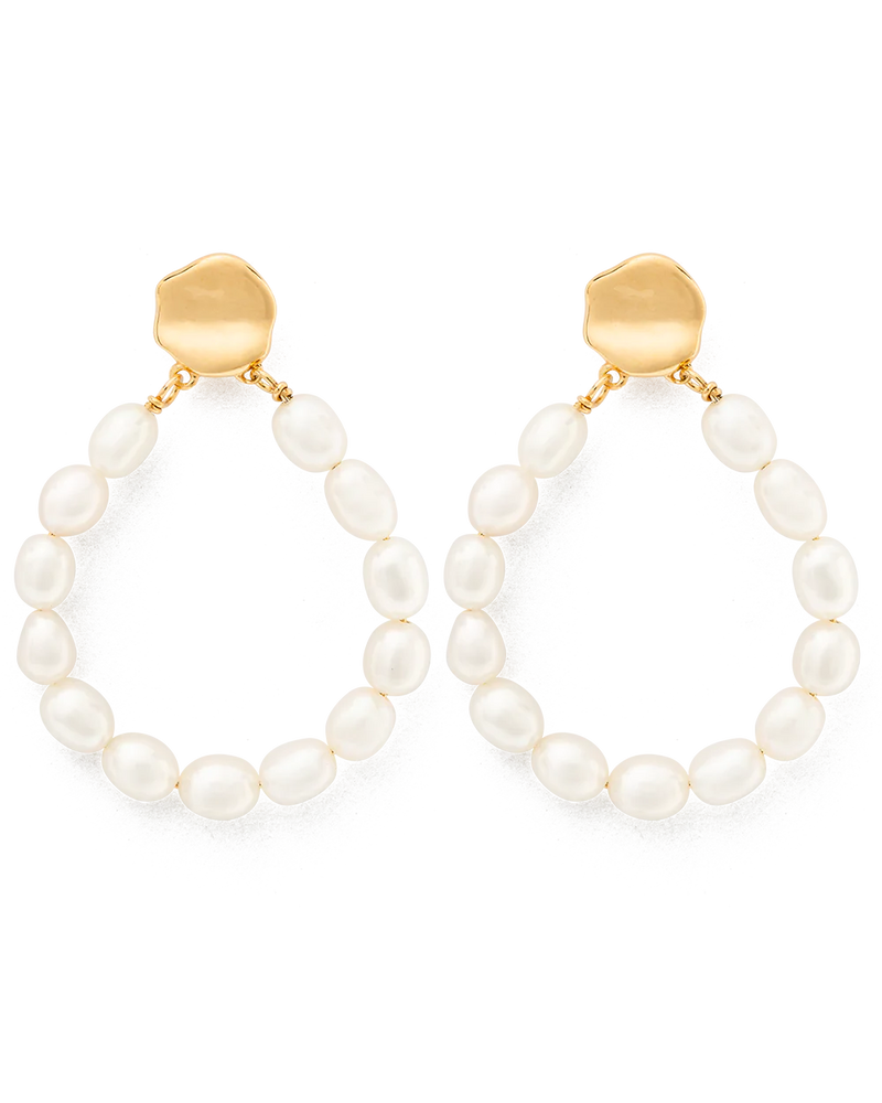 Lustre Pearl Earrings Gold
